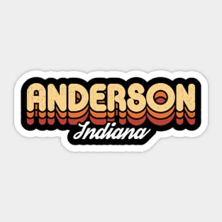 Retro Anderson Indiana Sticker